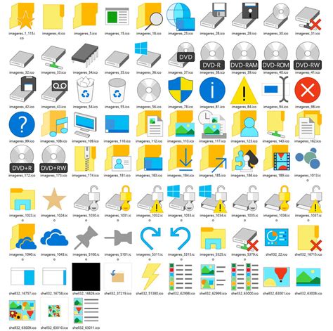 where are generic icons in windows 10